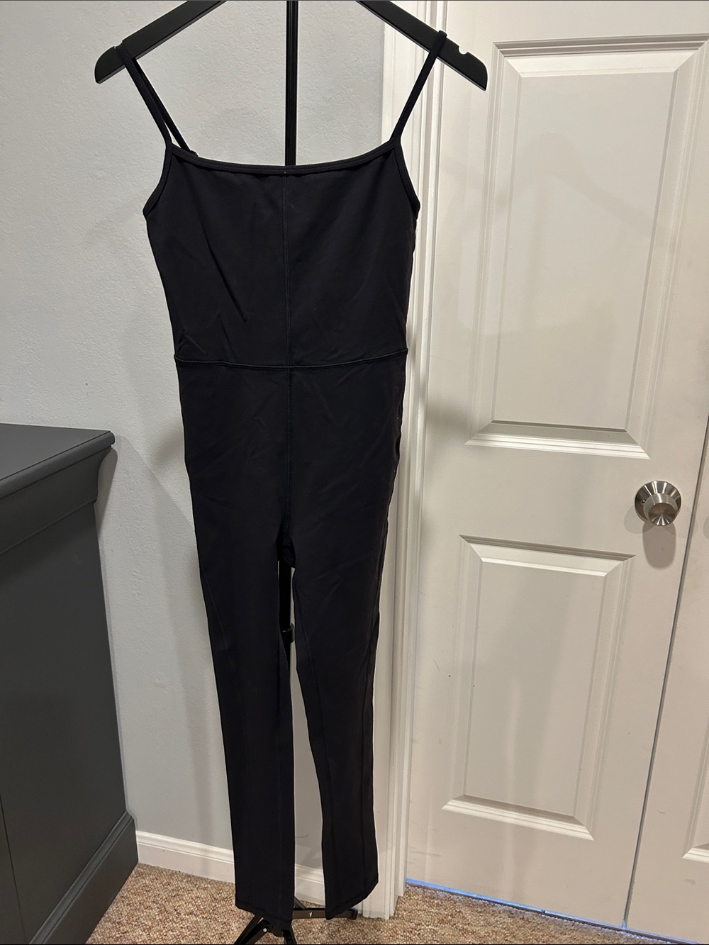 Wilfred Black Slim Spaghetti-Strap Jumpsuit